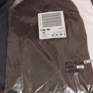 Woman Within Chocolate Brown Knit Pants